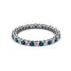 2 - Tiffany 2.00 mm Blue and White Lab Grown Diamond Eternity Band 
