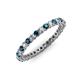 3 - Tiffany 2.00 mm Blue and White Lab Grown Diamond Eternity Band 