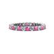 1 - Tiffany 2.40 mm Pink Sapphire and Lab Grown Diamond Eternity Band 
