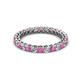 2 - Tiffany 2.40 mm Pink Sapphire and Lab Grown Diamond Eternity Band 