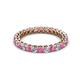 2 - Tiffany 2.40 mm Pink Sapphire and Lab Grown Diamond Eternity Band 