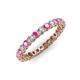 3 - Tiffany 2.40 mm Pink Sapphire and Lab Grown Diamond Eternity Band 