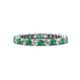 1 - Tiffany 2.40 mm Emerald and Lab Grown Diamond Eternity Band 