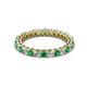 2 - Tiffany 2.40 mm Emerald and Lab Grown Diamond Eternity Band 