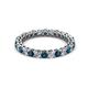 2 - Tiffany 2.40 mm Blue and White Lab Grown Diamond Eternity Band 