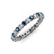 3 - Tiffany 2.40 mm Blue and White Lab Grown Diamond Eternity Band 