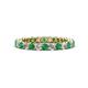 1 - Tiffany 2.40 mm Emerald and Lab Grown Diamond Eternity Band 