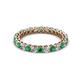 2 - Tiffany 2.40 mm Emerald and Lab Grown Diamond Eternity Band 