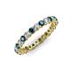 3 - Tiffany 2.40 mm Blue and White Lab Grown Diamond Eternity Band 