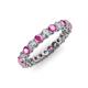 3 - Tiffany 2.80 mm Pink Sapphire and Lab Grown Diamond Eternity Band 