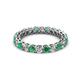 2 - Tiffany 2.80 mm Emerald and Lab Grown Diamond Eternity Band 