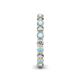 5 - Tiffany 2.80 mm Aquamarine and Lab Grown Diamond Eternity Band 