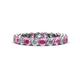 1 - Tiffany 3.00 mm Pink Sapphire and Lab Grown Diamond Eternity Band 