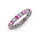 3 - Tiffany 3.00 mm Pink Sapphire and Lab Grown Diamond Eternity Band 
