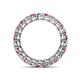 4 - Tiffany 3.00 mm Pink Sapphire and Lab Grown Diamond Eternity Band 