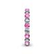 5 - Tiffany 3.00 mm Pink Sapphire and Lab Grown Diamond Eternity Band 