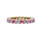 1 - Tiffany 3.00 mm Pink Sapphire and Lab Grown Diamond Eternity Band 