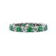 1 - Tiffany 3.00 mm Emerald and Lab Grown Diamond Eternity Band 