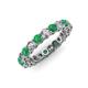 3 - Tiffany 3.00 mm Emerald and Lab Grown Diamond Eternity Band 