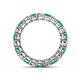4 - Tiffany 3.00 mm Emerald and Lab Grown Diamond Eternity Band 
