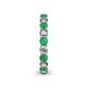 5 - Tiffany 3.00 mm Emerald and Lab Grown Diamond Eternity Band 