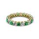 2 - Tiffany 3.00 mm Emerald and Lab Grown Diamond Eternity Band 
