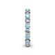 5 - Tiffany 3.00 mm Aquamarine and Lab Grown Diamond Eternity Band 