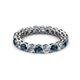 2 - Tiffany 3.00 mm Blue and White Lab Grown Diamond Eternity Band 