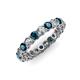 3 - Tiffany 3.00 mm Blue and White Lab Grown Diamond Eternity Band 