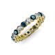 3 - Tiffany 3.00 mm Blue and White Lab Grown Diamond Eternity Band 