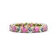 1 - Tiffany 3.40 mm Pink Sapphire and Lab Grown Diamond Eternity Band 