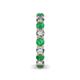 5 - Tiffany 3.40 mm Emerald and Lab Grown Diamond Eternity Band 
