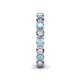 5 - Tiffany 3.40 mm Aquamarine and Lab Grown Diamond Eternity Band 