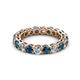 2 - Tiffany 3.40 mm Blue and White Lab Grown Diamond Eternity Band 