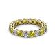2 - Tiffany 3.40 mm Yellow and White Lab Grown Diamond Eternity Band 