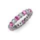 3 - Tiffany 3.40 mm Pink Sapphire and Lab Grown Diamond Eternity Band 