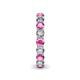 5 - Tiffany 3.40 mm Pink Sapphire and Lab Grown Diamond Eternity Band 