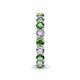 5 - Tiffany 3.40 mm Green Garnet and Lab Grown Diamond Eternity Band 