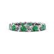 1 - Tiffany 3.40 mm Emerald and Lab Grown Diamond Eternity Band 