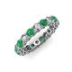 3 - Tiffany 3.40 mm Emerald and Lab Grown Diamond Eternity Band 