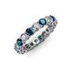 3 - Tiffany 3.40 mm Blue and White Lab Grown Diamond Eternity Band 