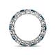 4 - Tiffany 3.40 mm Blue and White Lab Grown Diamond Eternity Band 
