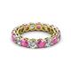 2 - Tiffany 3.80 mm Pink Sapphire and Lab Grown Diamond Eternity Band 