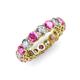 3 - Tiffany 3.80 mm Pink Sapphire and Lab Grown Diamond Eternity Band 