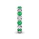 5 - Tiffany 3.80 mm Emerald and Lab Grown Diamond Eternity Band 