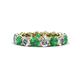 1 - Tiffany 3.80 mm Emerald and Lab Grown Diamond Eternity Band 