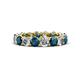 1 - Tiffany 3.80 mm Blue and White Lab Grown Diamond Eternity Band 