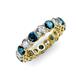 3 - Tiffany 3.80 mm Blue and White Lab Grown Diamond Eternity Band 