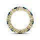 4 - Tiffany 3.80 mm Blue and White Lab Grown Diamond Eternity Band 