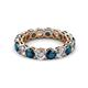 2 - Tiffany 3.80 mm Blue and White Lab Grown Diamond Eternity Band 